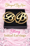 Initial Hoop Earrings